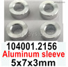 Wltoys 104072 Aluminum sleeve.104001.1911.Total 4pcs.The size is 3x6x3mm.